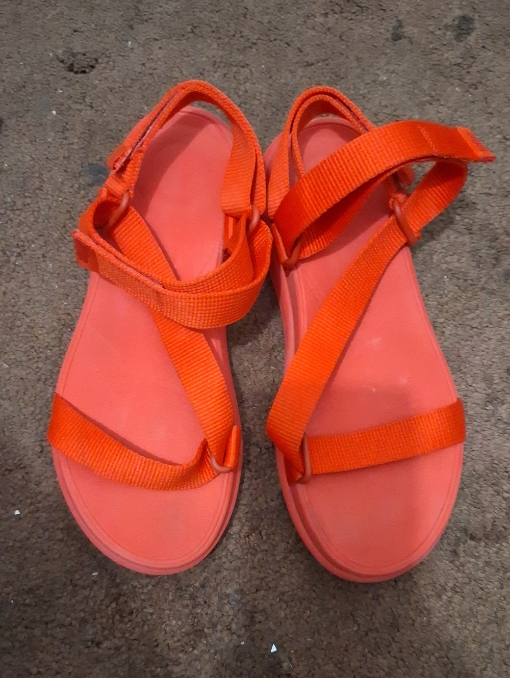 Fitflop F-Mode Go Adjustable Red Strappy Sandals. Sz 8